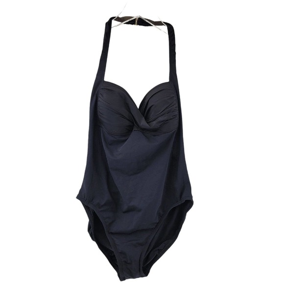 La Blanca Swim La Blanca Island Goddess Black One Piece Swimsuit